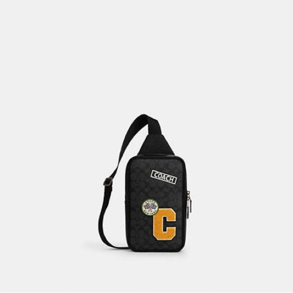 Coach Sullivan Pack In Signature Canvas with Patchwork Accents